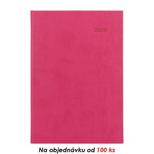 Miesięczny kalendarz książkowy z notatnikiem 2026 Viva A5 - różowy