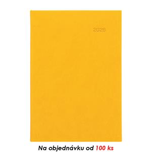 Miesięczny kalendarz książkowy z notatnikiem 2026 Viva A5 - żółty