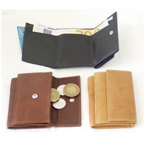 Mini portfel damski skórzany - czarny