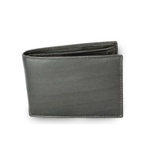 Mini portfel męski skórzany - czarny