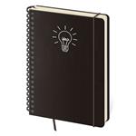 Notatnik A5 liniowany TWIN - Idea - czarny