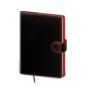 Notatnik Flip A5 czysty - czarny/czerwony
