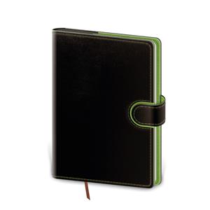 Notatnik Flip A5 kropkowany - czarny/zielony