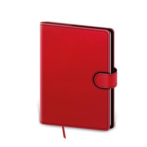 Notatnik Flip A5 liniowany - czerwony/czarny