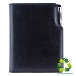 Notatnik GEP B5 czysty - czarny (czarne wnętrze) - skóra ekologiczna z recyklingu
