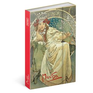 Notatnik liniowany magnetyczny B6 - Alfons Mucha - Księżniczka