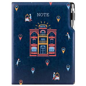 Notes DESIGN A4 czysty - granatowy - Hotel