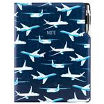 Notes DESIGN A4 czysty - granatowy - Samoloty
