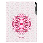 Notes DESIGN A4 kratkowany - Mandala czerwony