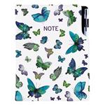Notes DESIGN A5 kratkowany - Niebieskie motyle