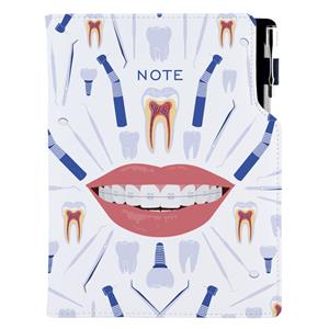Notes DESIGN A5 liniowany - biały - Dentysta