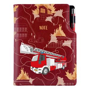 Notes DESIGN A5 liniowany - bordo - Straż
