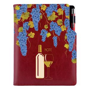 Notes DESIGN A5 liniowany - bordo - Wino