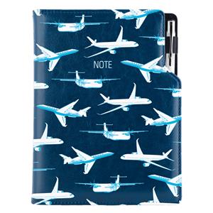 Notes DESIGN A5 liniowany - granatowy - Samoloty