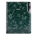 Notes DESIGN A5 liniowany - zielony - kwiatki
