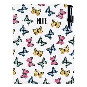 Notes DESIGN B6 kratkowany - Kolorowe motyle