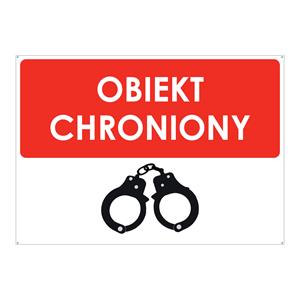 OBIEKT CHRONIONY, płyta PVC 2 mm z dziurkami, 210x148 mm