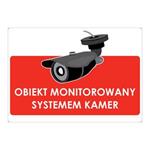 OBIEKT MONITOROWANY SYSTEMEM KAMER, płyta PVC 2 mm z dziurkami, 210x148 mm