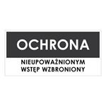 OCHRONA, szary - płyta PVC 1 mm 190x90 mm