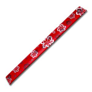 Opaska odblaskowa 30 x 300 mm czerwona - KWIATY