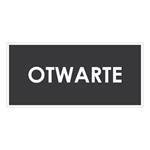OTWARTE, szary - płyta PVC 1 mm 190x90 mm