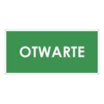 OTWARTE, zielony - płyta PVC 2 mm z dziurkami 190x90 mm