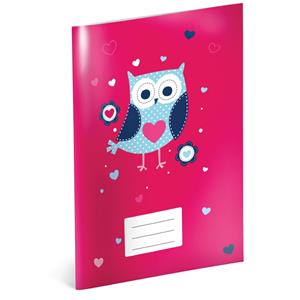 Owls - A4 school book, lined