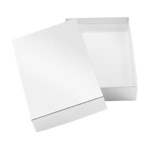 Papierowe pudełko z wiekiem typ 2 klejone 150x180 błysk - biały