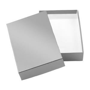 Papierowe pudełko z wiekiem typ 2 klejone 150x180 błysk - srebrny