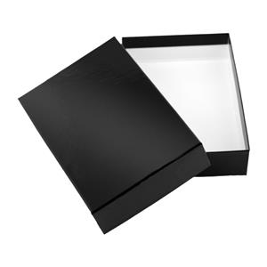 Papierowe pudełko z wiekiem typ 2 klejone 153x215 błysk - czarny