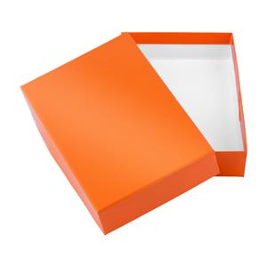 Papierowe pudełko z wiekiem typ 2 klejone 180x225 błysk - pomarańczowy