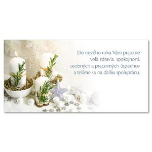 PF - karta z tekstem - dekoracja trzy świece