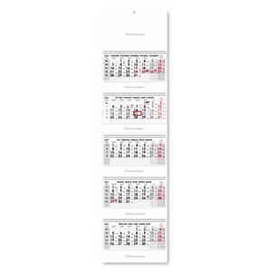 Pięciomiesięczny kalendarz Kvinto składany polski ze spiralą 2027 - szary