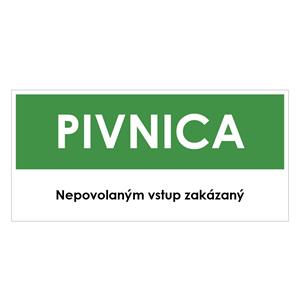 Pivnica, zelená, samolepka 190x90mm