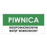 PIWNICA, zielony - płyta PVC 2 mm 190x90 mm