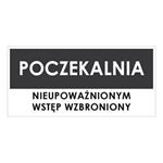 POCZEKALNIA, szary - płyta PVC 1 mm 190x90 mm