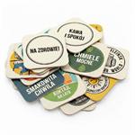 Podkładki pod piwo, papierowe, kwadratowe, 93 mm x 93 mm, nadruk jednostronny - na zamówienie