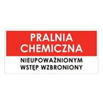 PRALNIA CHEMICZNA, płyta PVC 1 mm 190x90 mm