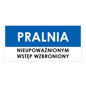 PRALNIA, niebieski - płyta PVC 1 mm 190x90 mm