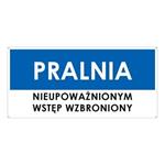 PRALNIA, niebieski - płyta PVC 2 mm z dziurkami 190x90 mm