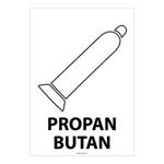 PROPAN BUTAN, płyta PVC 1 mm, 148x210 mm