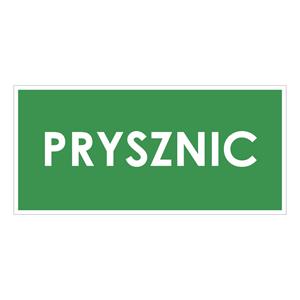 PRYSZNIC, zielony - naklejka 190x90 mm