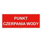 Punk czerpania wody - znak, płyta PVC 1 mm 210x80 mm