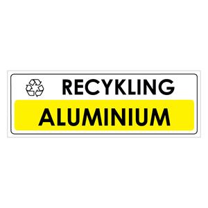 RECYKLING - ALUMINIUM, naklejka 290x100 mm