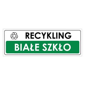 RECYKLING - BIAŁE SZKŁO, płyta PVC 1 mm 290x100 mm