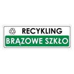 RECYKLING - BRĄZOWE SZKŁO, płyta PVC 1 mm 290x100 mm