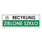 RECYKLING - ZIELONE SZKŁO, płyta PVC 2 mm z dziurkami, 290x100 mm