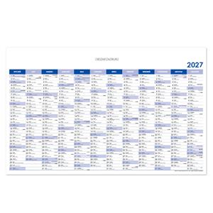 Ścienna mapa planer 2027 PL - 100 x 63 cm - niebieski