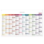 Ścienna mapa planer 2027 PL z oczkami na zawieszenie - 100 x 63  cm - kolorowy