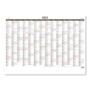 Ścienny Kalendarz 2022 - Planer roczny plakat A1 bezobrazowy